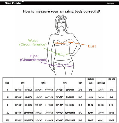 Summer Women Push Up Bikini Set Sexy Two Piece Swimsuit Beach Swimwear Bathing Suit