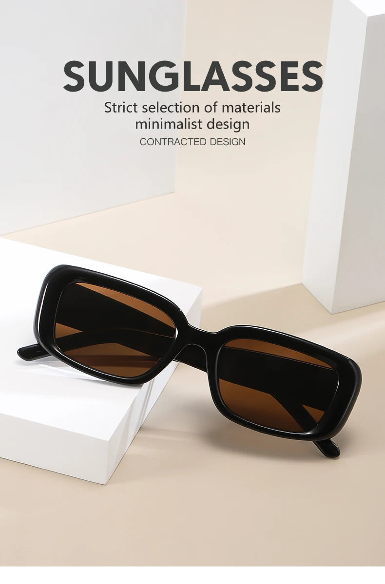 Retro Y2K Small Square Sunglasses – Fashion Cat Eye Mirror Shades