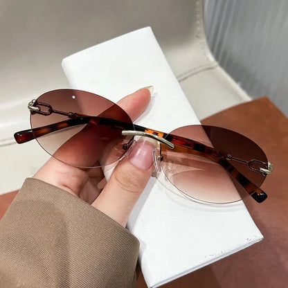 New Fashion Alloy Sunglasses for Women Elegant Outdoor Driving Sun Glasses Stylish Ladies Shades