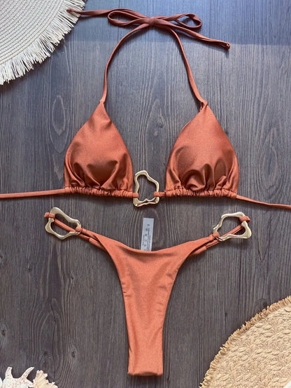 Halter Micro Bikini Set – Sexy Brazilian Beachwear