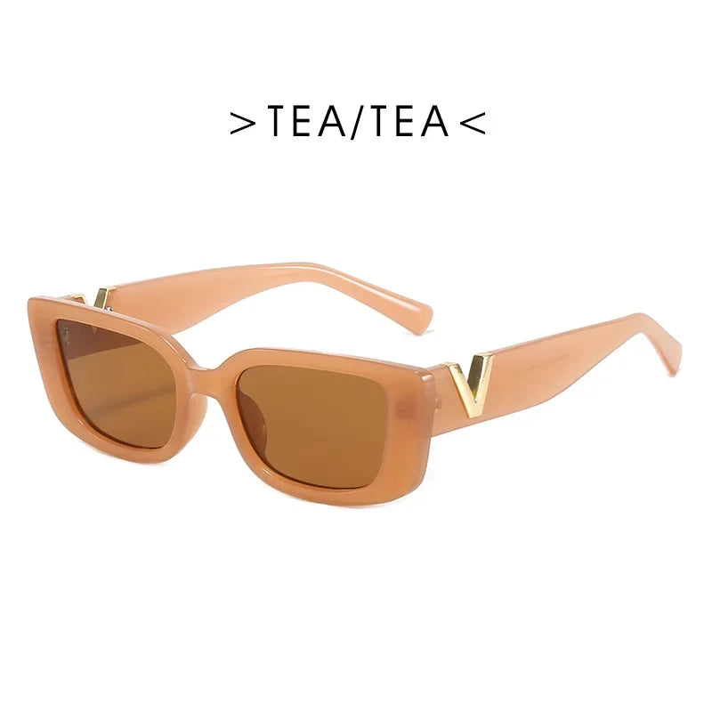 Vintage Designer Small Square Sunglasses – Classic Black Women’s Shades