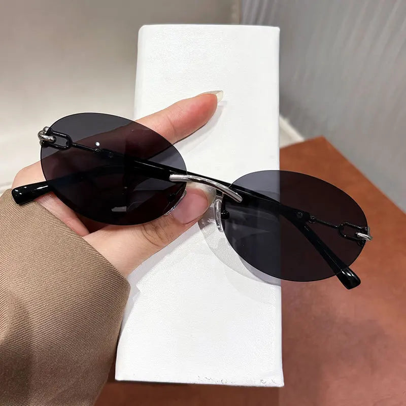 New Fashion Alloy Sunglasses for Women Elegant Outdoor Driving Sun Glasses Stylish Ladies Shades