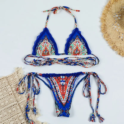 Women’s Low Waist Brazilian Bikini – Sexy Cut Out Padded Swimsuit