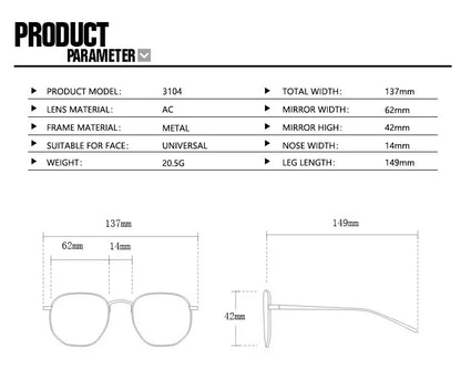 New Fashion Alloy Sunglasses for Women Elegant Outdoor Driving Sun Glasses Stylish Ladies Shades
