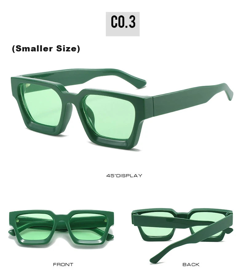 Retro Small Square Sunglasses – Vintage Designer UV400 Shades