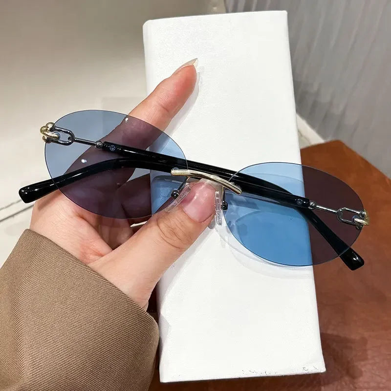 New Fashion Alloy Sunglasses for Women Elegant Outdoor Driving Sun Glasses Stylish Ladies Shades