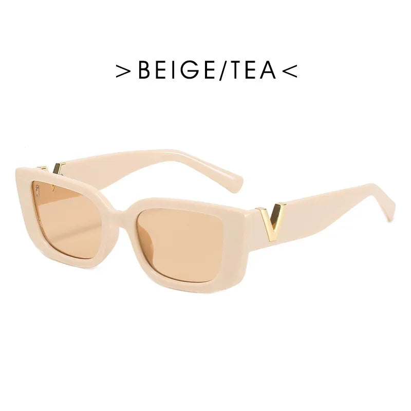 Vintage Designer Small Square Sunglasses – Classic Black Women’s Shades