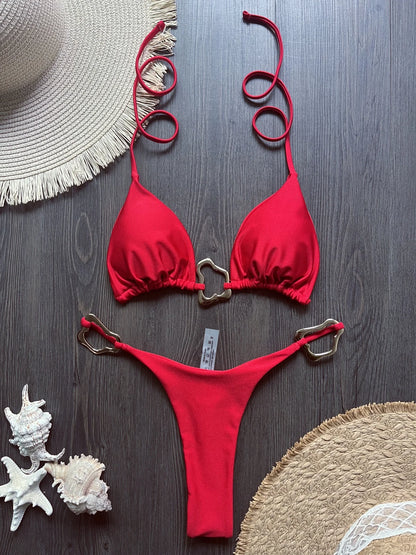 Halter Micro Bikini Set – Sexy Brazilian Beachwear