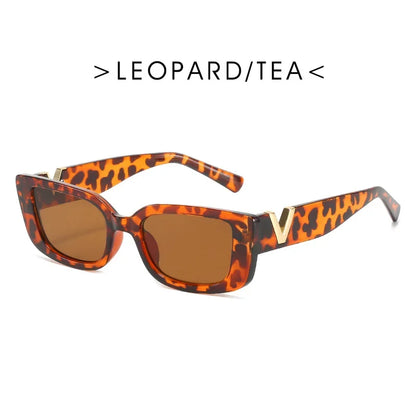 Vintage Designer Small Square Sunglasses – Classic Black Women’s Shades