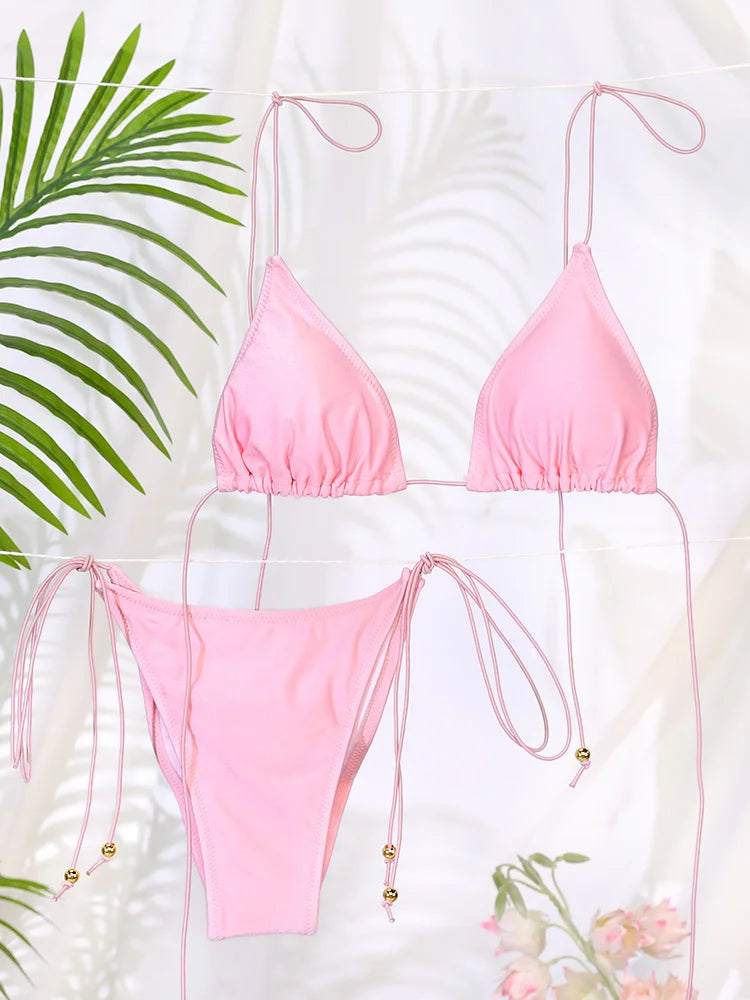 Bandage High Cut Bikini Set – Sexy Beachwear