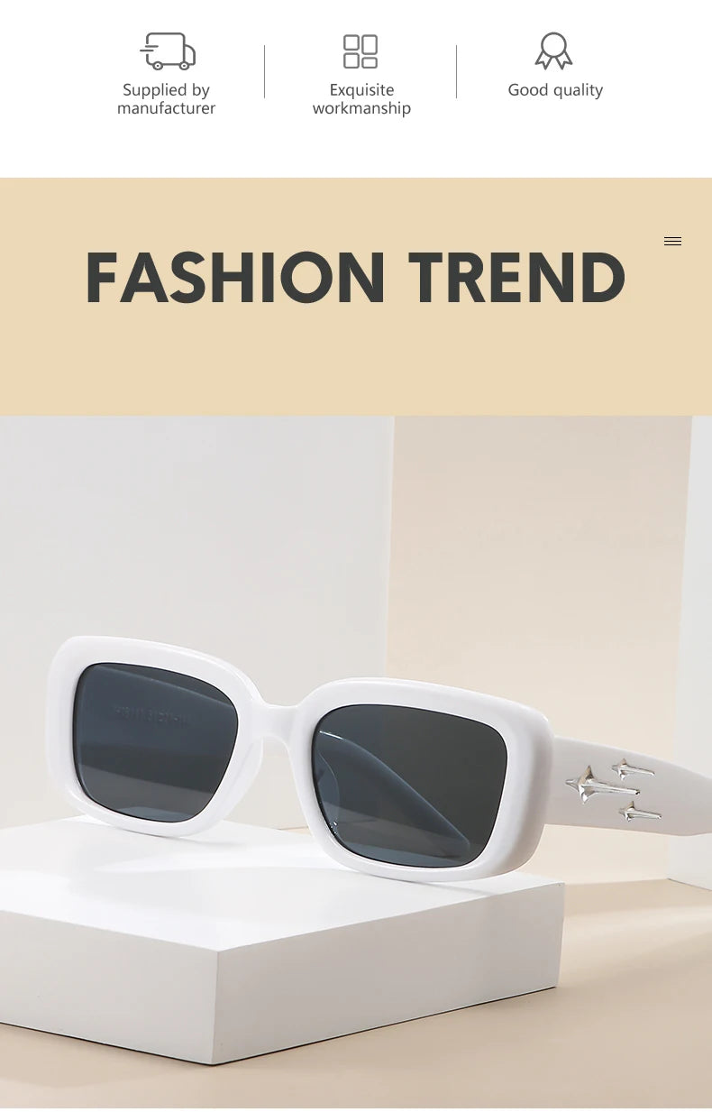 Retro Y2K Small Square Sunglasses – Fashion Cat Eye Mirror Shades