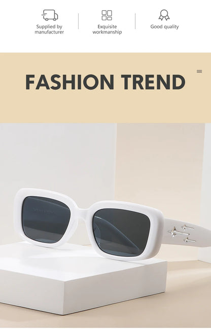 Retro Y2K Small Square Sunglasses – Fashion Cat Eye Mirror Shades
