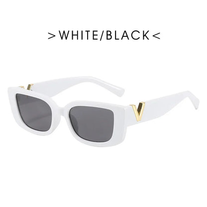 Vintage Designer Small Square Sunglasses – Classic Black Women’s Shades
