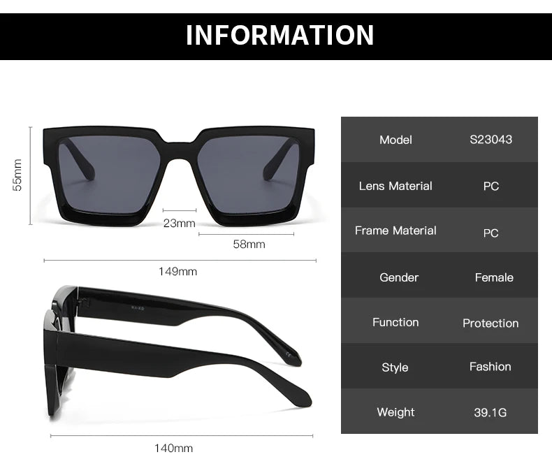 Retro Small Square Sunglasses – Vintage Designer UV400 Shades