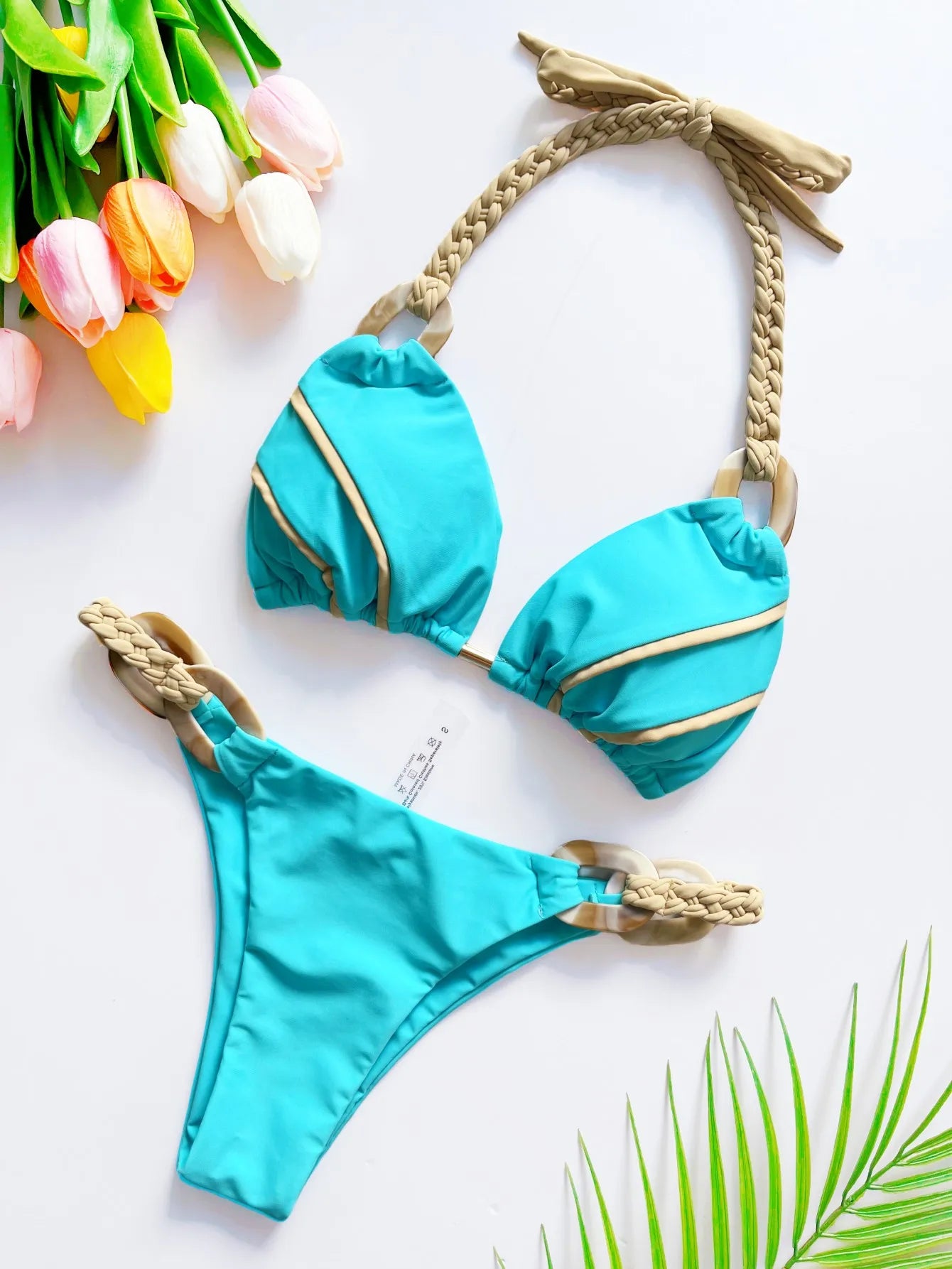 Women’s Sexy Brazilian Ring Bikini – Halter Micro Beach Swimsuit