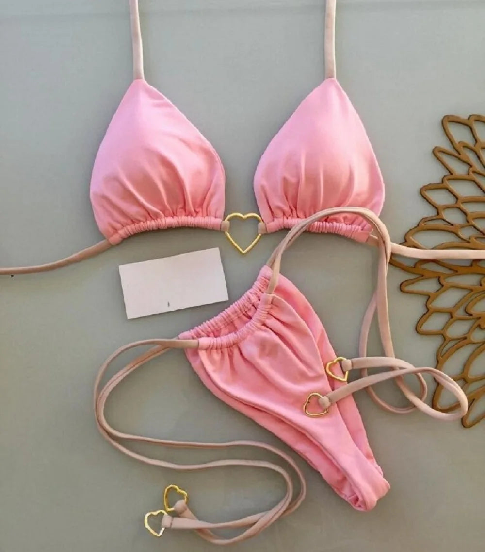Sexy Print Brazilian Bikini Set – Women’s Thong Beach Swimwear