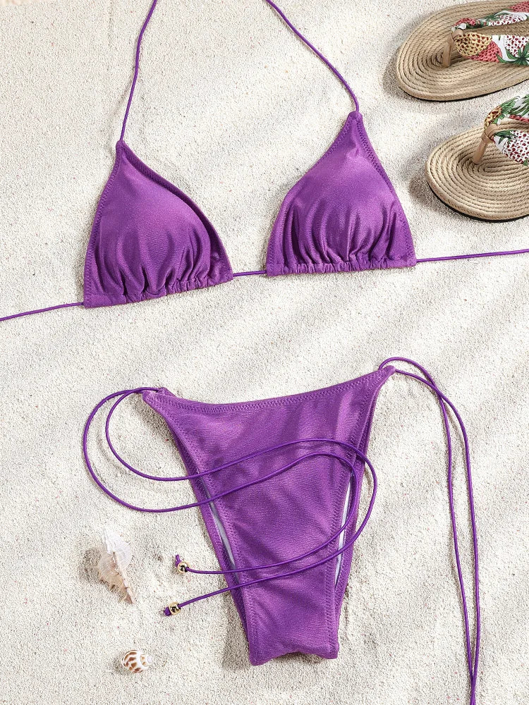 Bandage High Cut Bikini Set – Sexy Beachwear