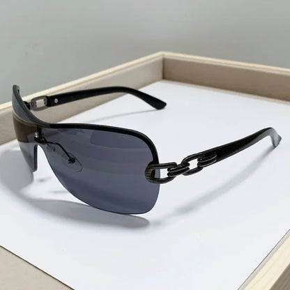 Trendy Y2K Oval Sunglasses – Colorful Mirror Punk Fashion Shades