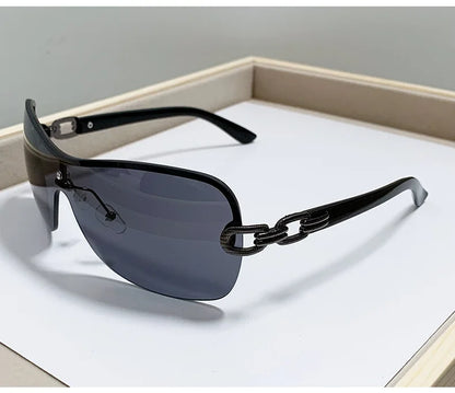 Trendy Y2K Oval Sunglasses – Colorful Mirror Punk Fashion Shades