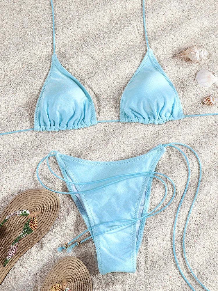 Bandage High Cut Bikini Set – Sexy Beachwear