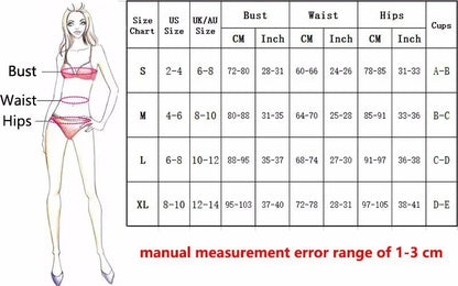 Women's Sequin Patchwork Micro Bikini Set Sexy Halter Backless Swimwear Push Up Low-Cut Swimsuit Two Piece Bathing Suit