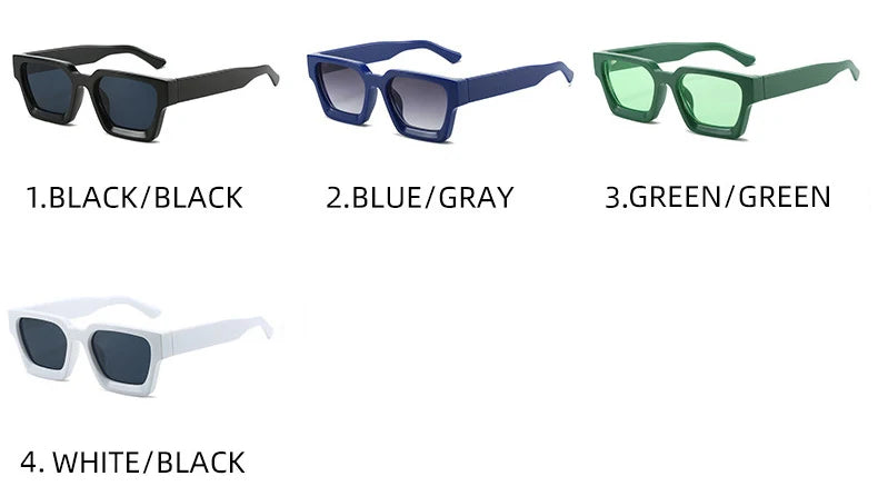 Retro Small Square Sunglasses – Vintage Designer UV400 Shades