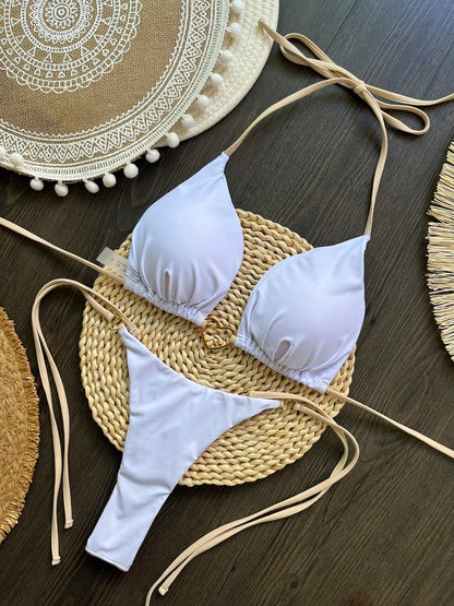 Sexy Print Brazilian Bikini Set – Women’s Thong Beach Swimwear