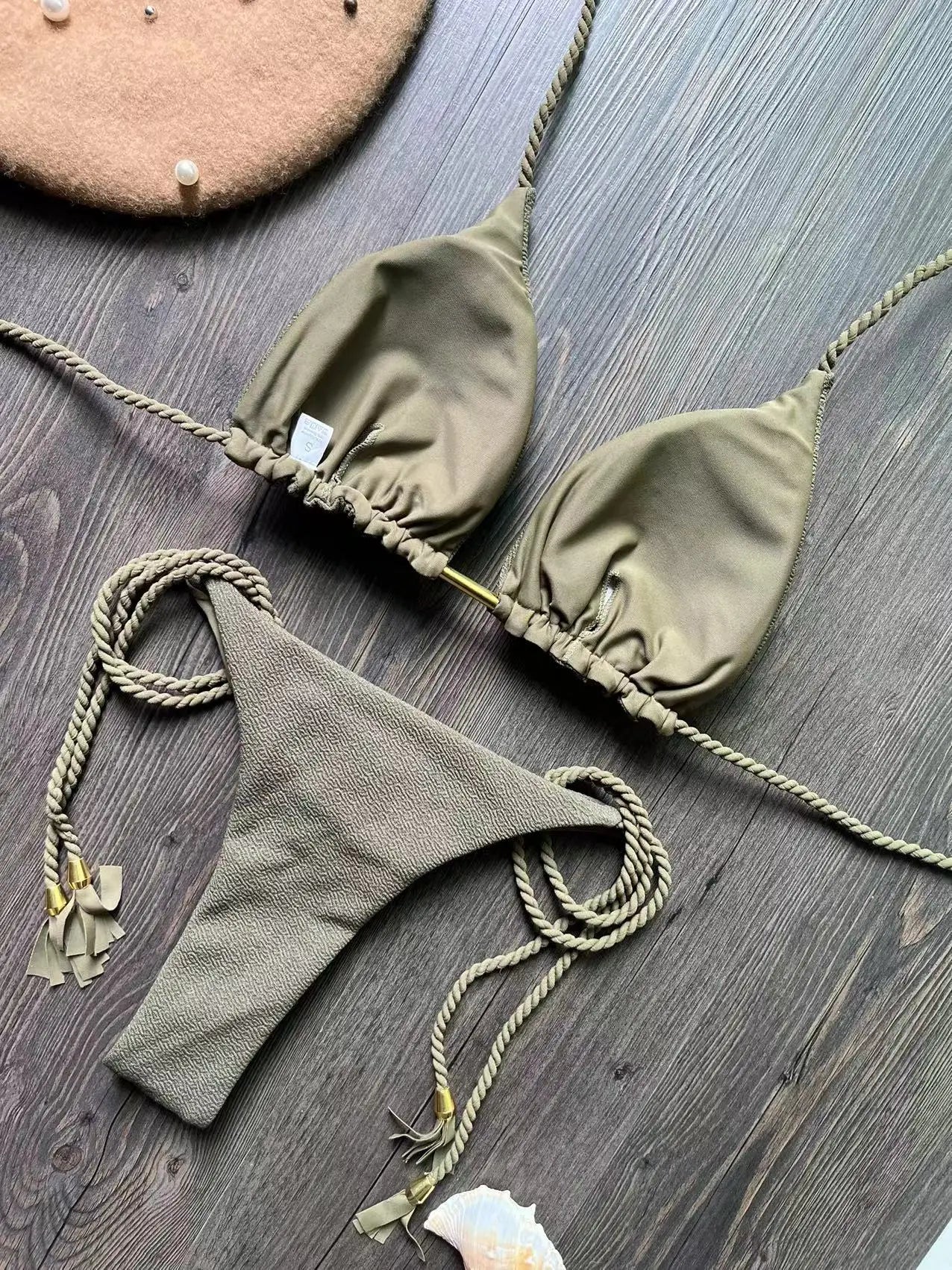RUOTONGSEPT Sexy Bandage Bikini Set – Brazilian Triangle Two-Piece Swimwear ☀️