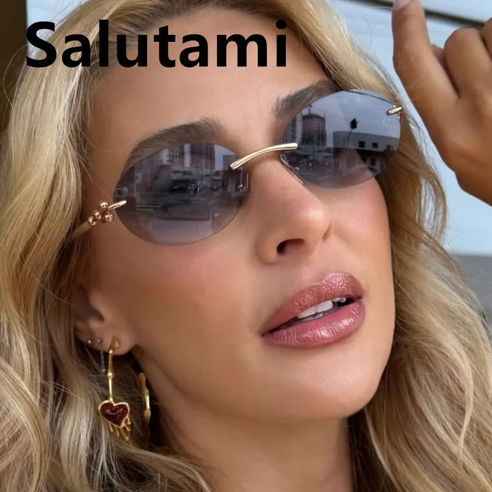 New Fashion Alloy Sunglasses for Women Elegant Outdoor Driving Sun Glasses Stylish Ladies Shades