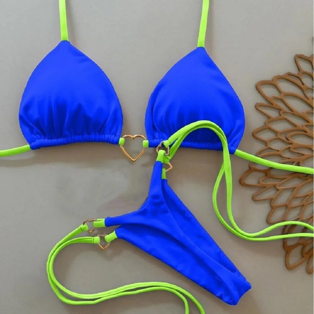 Sexy Print Brazilian Bikini Set – Women’s Thong Beach Swimwear