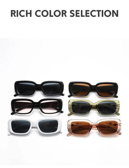 Retro Y2K Small Square Sunglasses – Fashion Cat Eye Mirror Shades