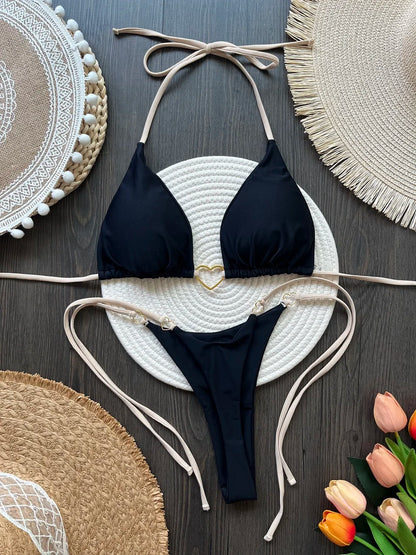 Sexy Print Brazilian Bikini Set – Women’s Thong Beach Swimwear