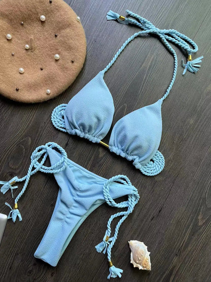 RUOTONGSEPT Sexy Bandage Bikini Set – Brazilian Triangle Two-Piece Swimwear ☀️