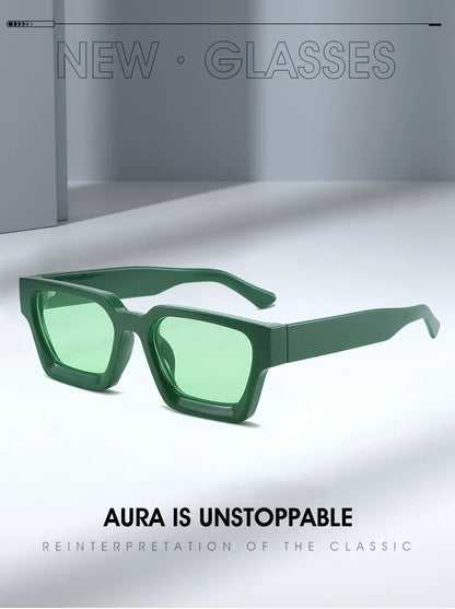 Retro Small Square Sunglasses – Vintage Designer UV400 Shades