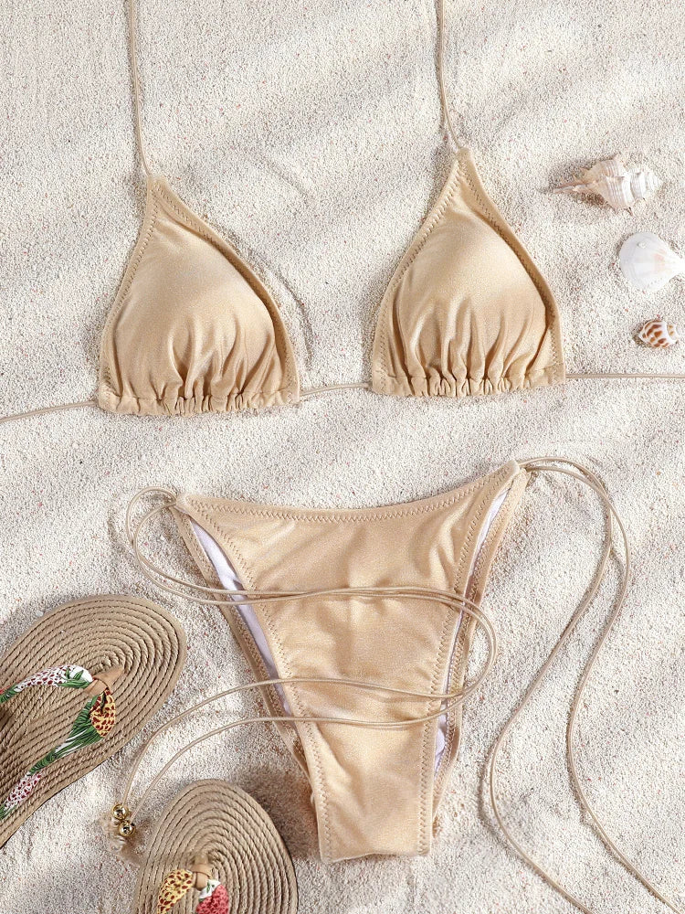 Bandage High Cut Bikini Set – Sexy Beachwear