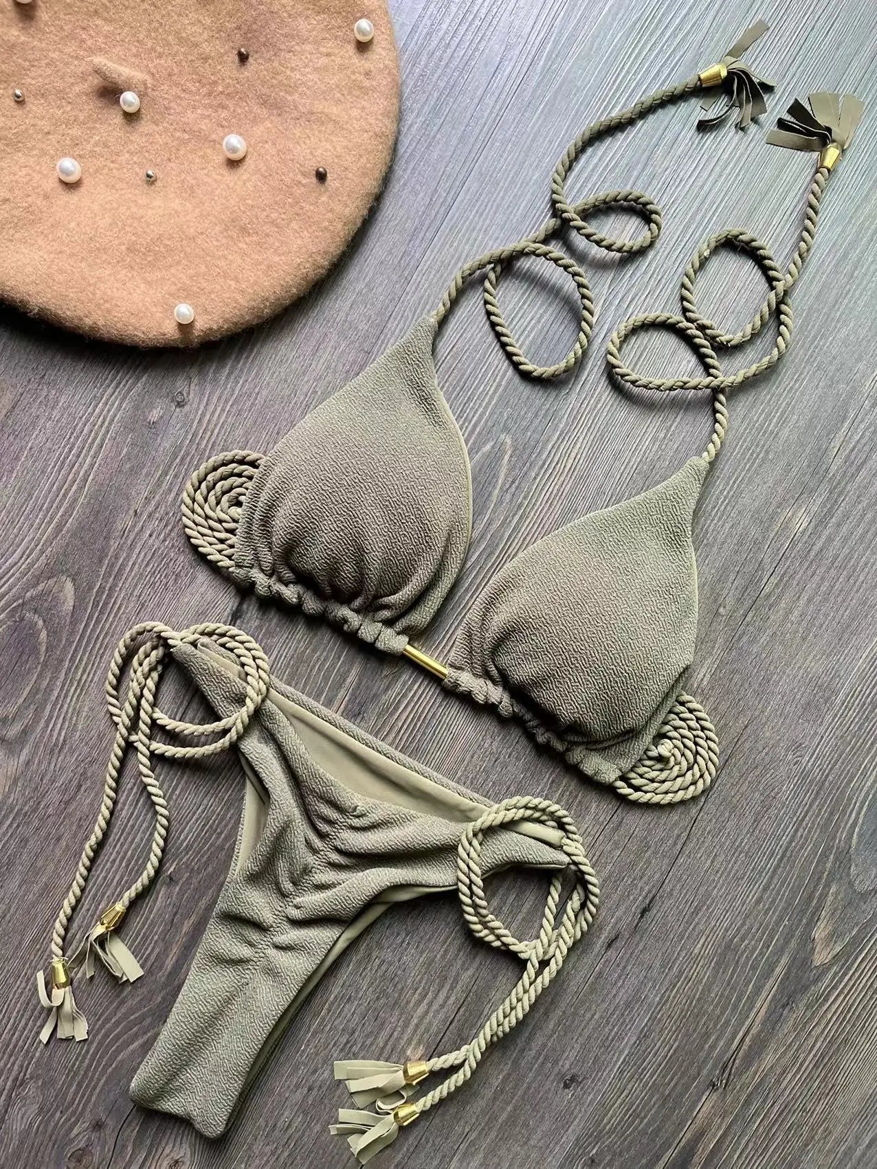 RUOTONGSEPT Sexy Bandage Bikini Set – Brazilian Triangle Two-Piece Swimwear ☀️