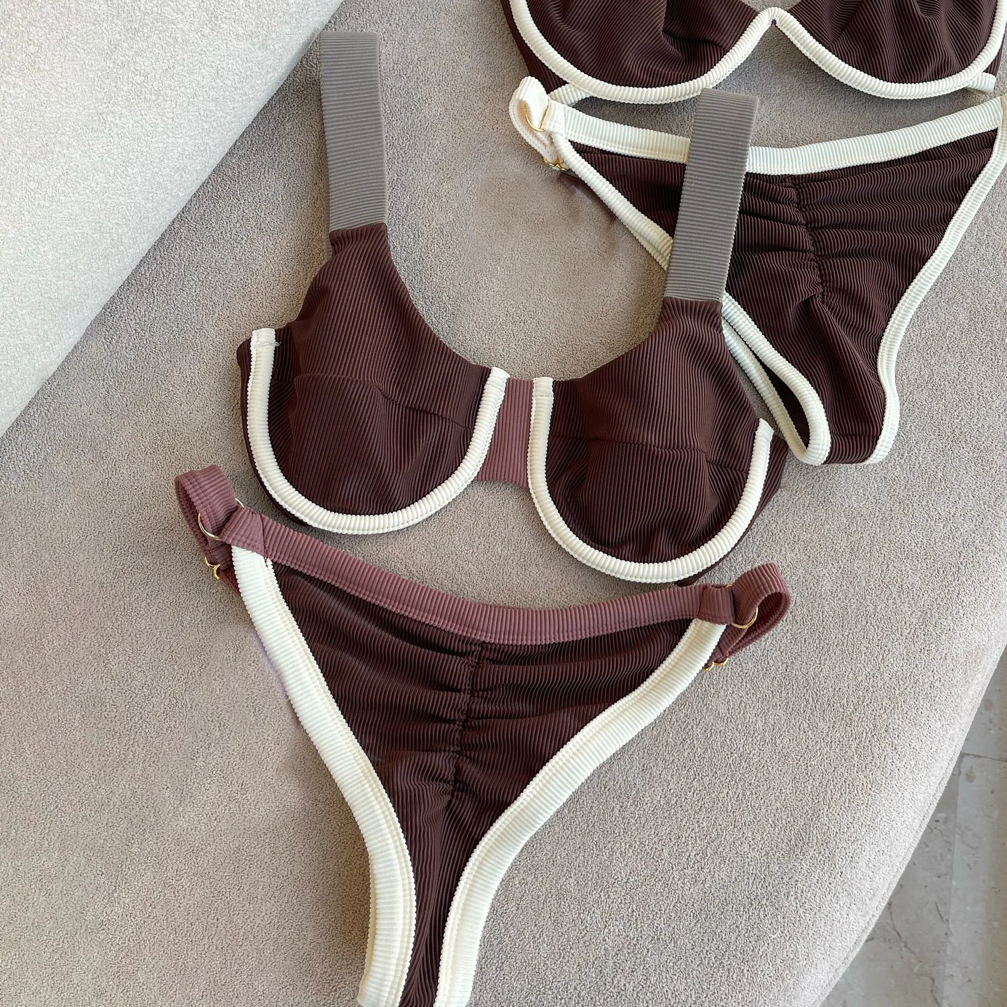 Sexy Push Up Micro Bikini Set – Women’s Brazilian Low Waist Patchwork Swimwear