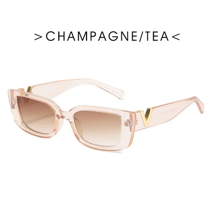 Vintage Designer Small Square Sunglasses – Classic Black Women’s Shades