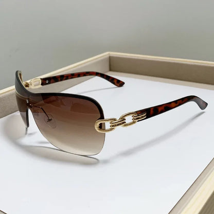 Trendy Y2K Oval Sunglasses – Colorful Mirror Punk Fashion Shades
