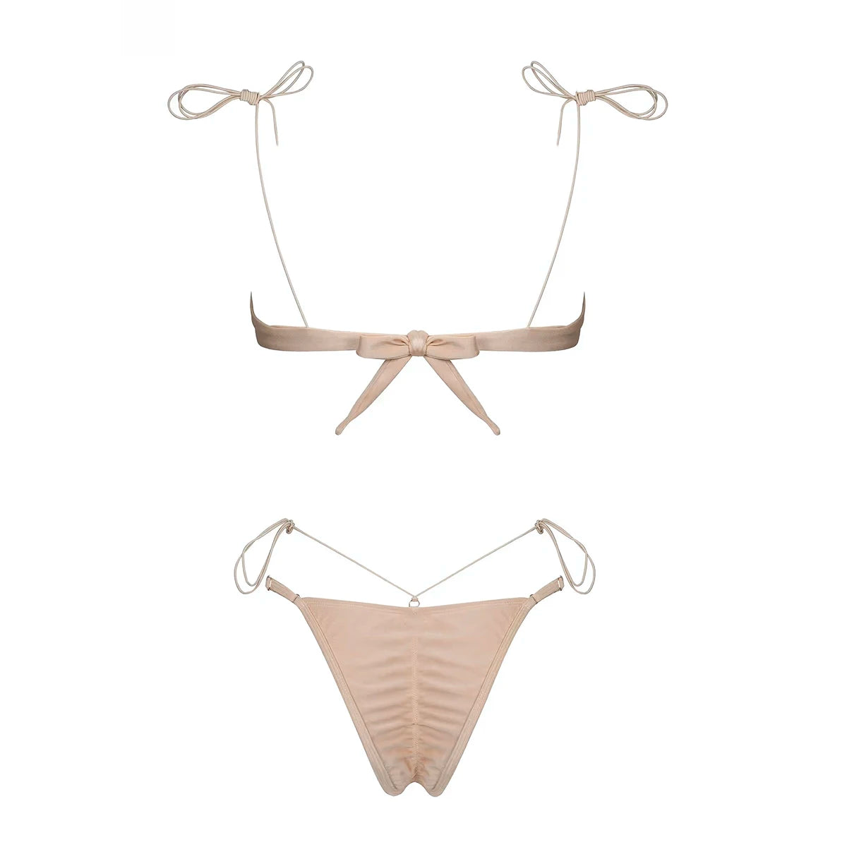 Sexy Push-Up Embroidered Bikini Set