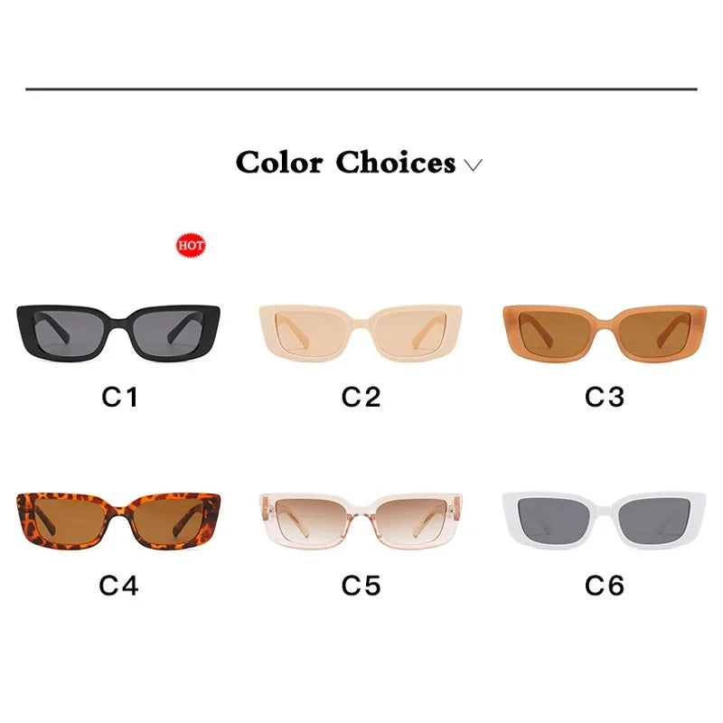 Vintage Designer Small Square Sunglasses – Classic Black Women’s Shades