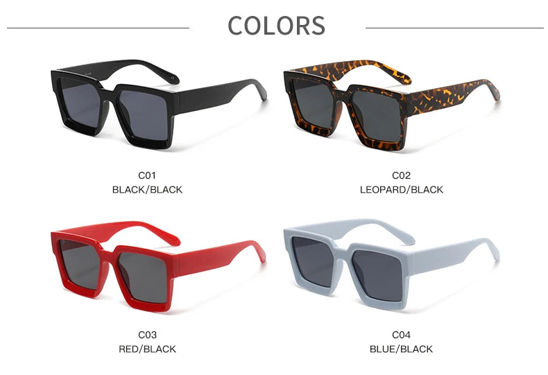 Retro Small Square Sunglasses – Vintage Designer UV400 Shades