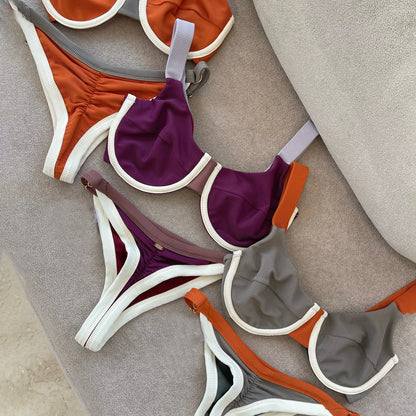 Sexy Push Up Micro Bikini Set – Women’s Brazilian Low Waist Patchwork Swimwear