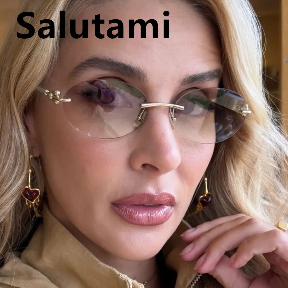 New Fashion Alloy Sunglasses for Women Elegant Outdoor Driving Sun Glasses Stylish Ladies Shades