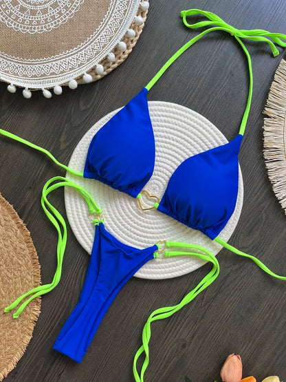 Sexy Print Brazilian Bikini Set – Women’s Thong Beach Swimwear