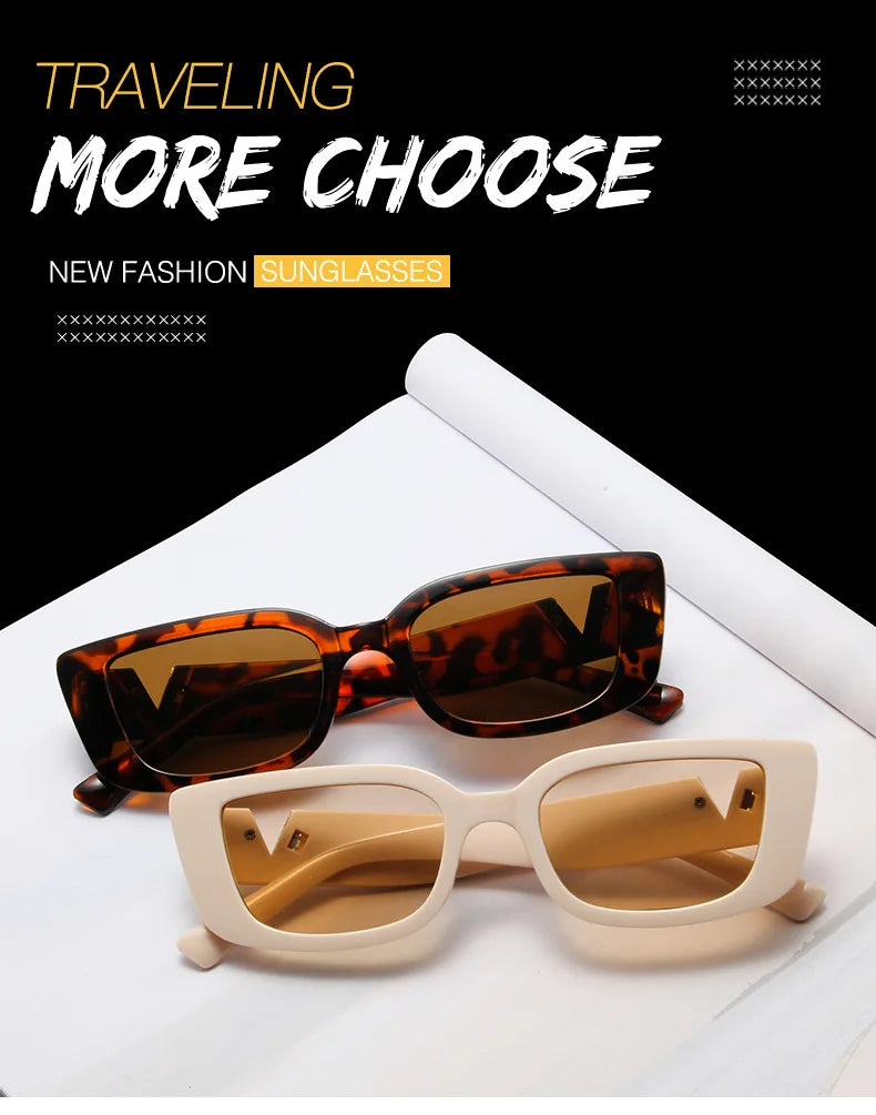 Vintage Designer Small Square Sunglasses – Classic Black Women’s Shades
