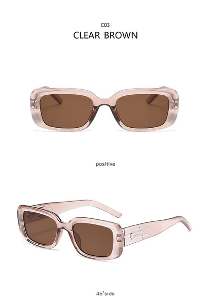 Retro Y2K Small Square Sunglasses – Fashion Cat Eye Mirror Shades